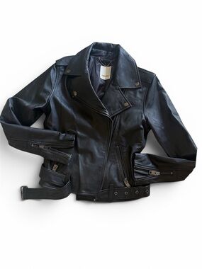 Diesel Black Leather Asymmetrical Moto Jacket